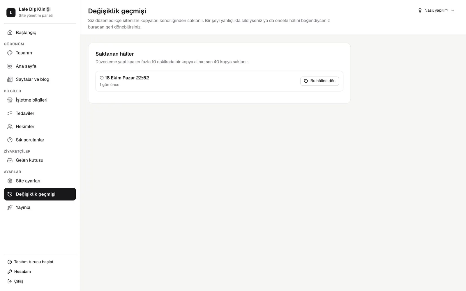 Geri almak her zaman mümkün.
