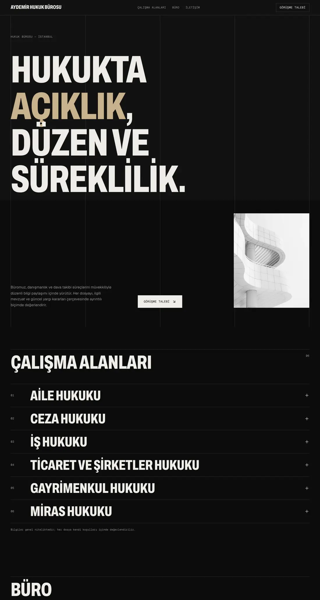 Avukatlar için Monolit tasarımı