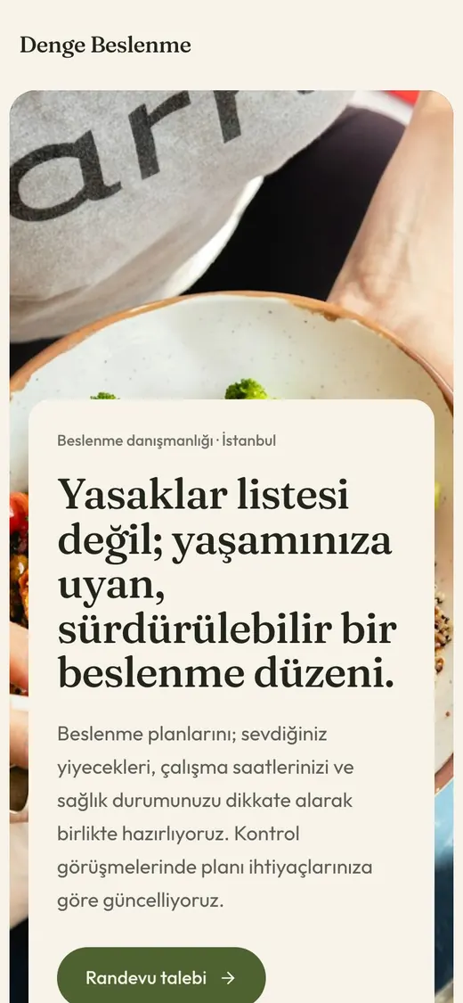 Diyetisyenler tasarımı telefonda