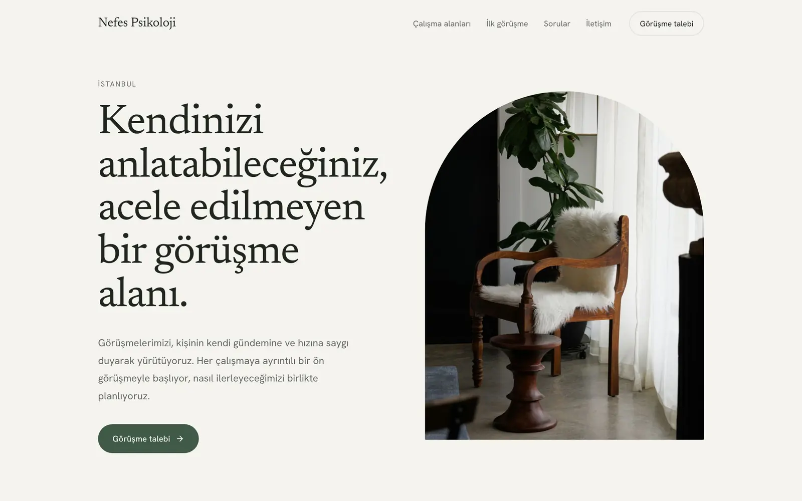 Psikologlar için Sükûnet tasarımı